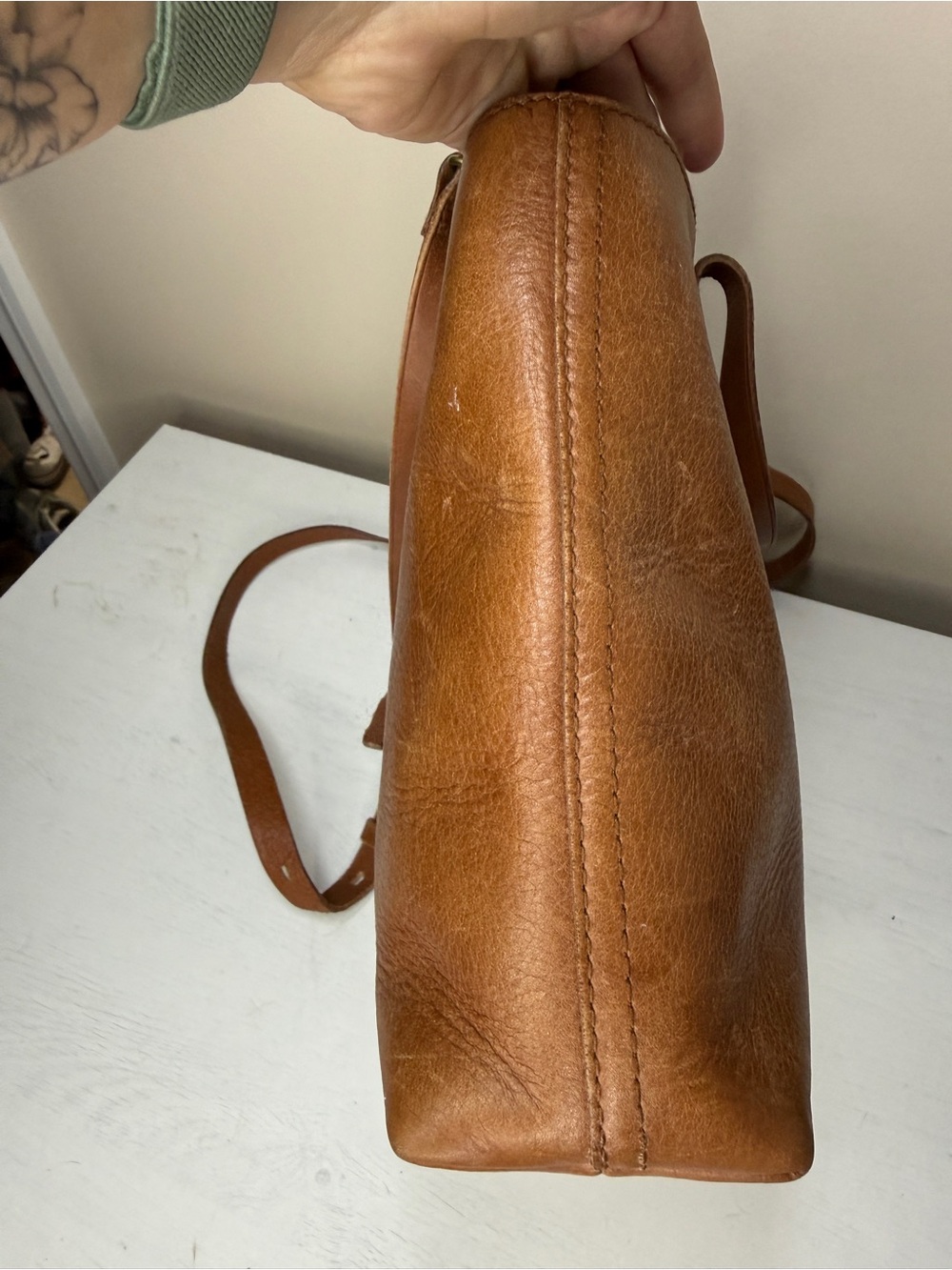 MADEWELL Mini Transport Crossbody Leather Minimal Tote - Picture 6 of 14